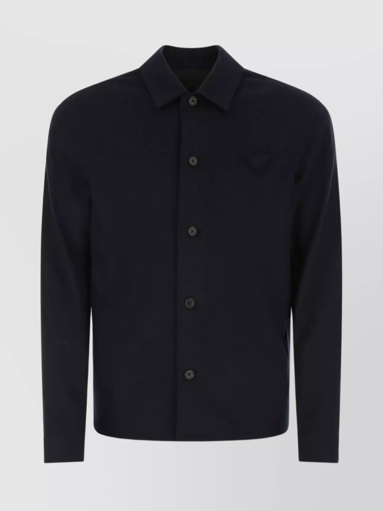 Shop Prada Wool And Cashmere Shirt With Chest Pocket