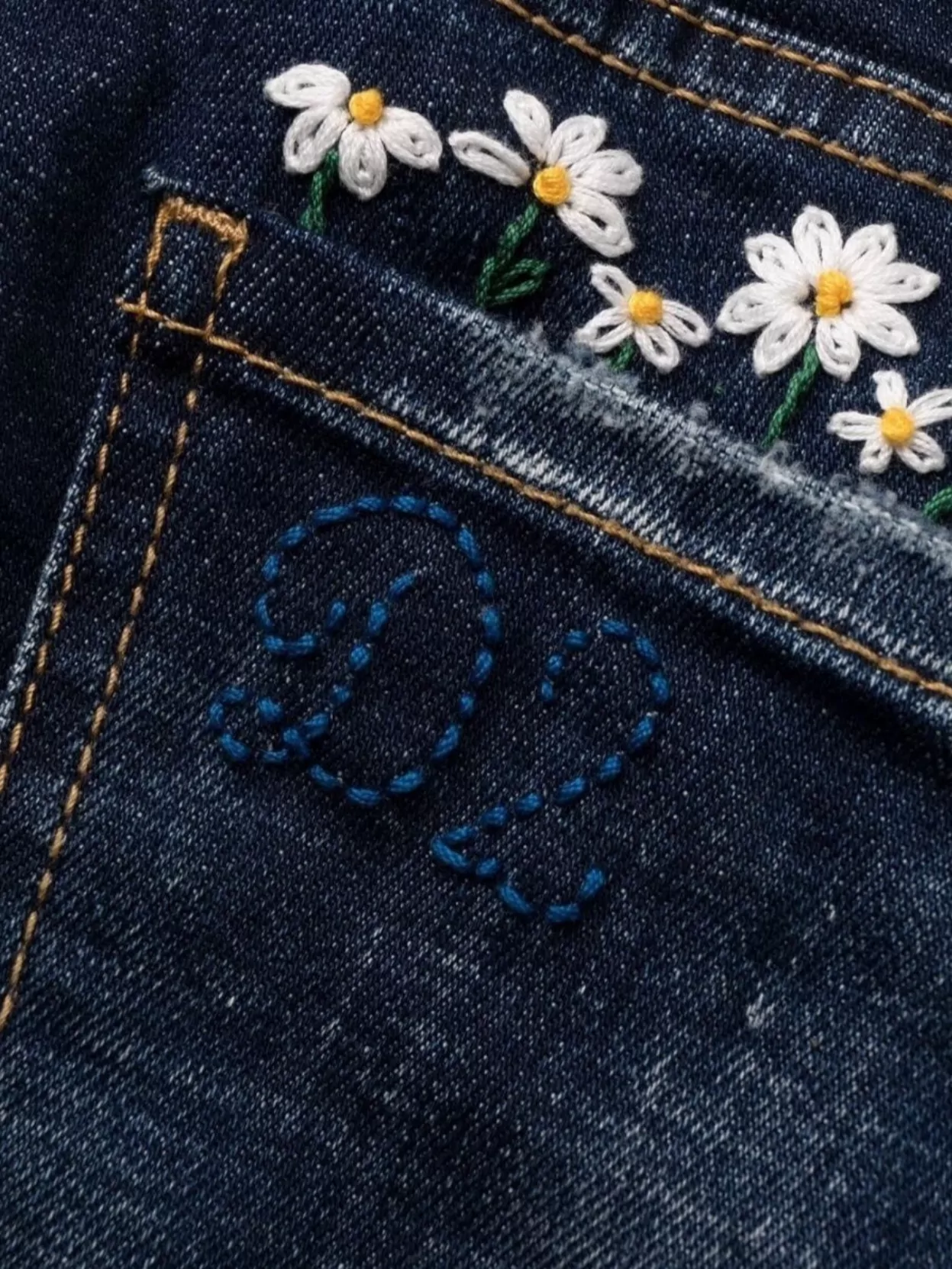 Dsquared2 Distressed Embroidered 5-Pocket Trousers