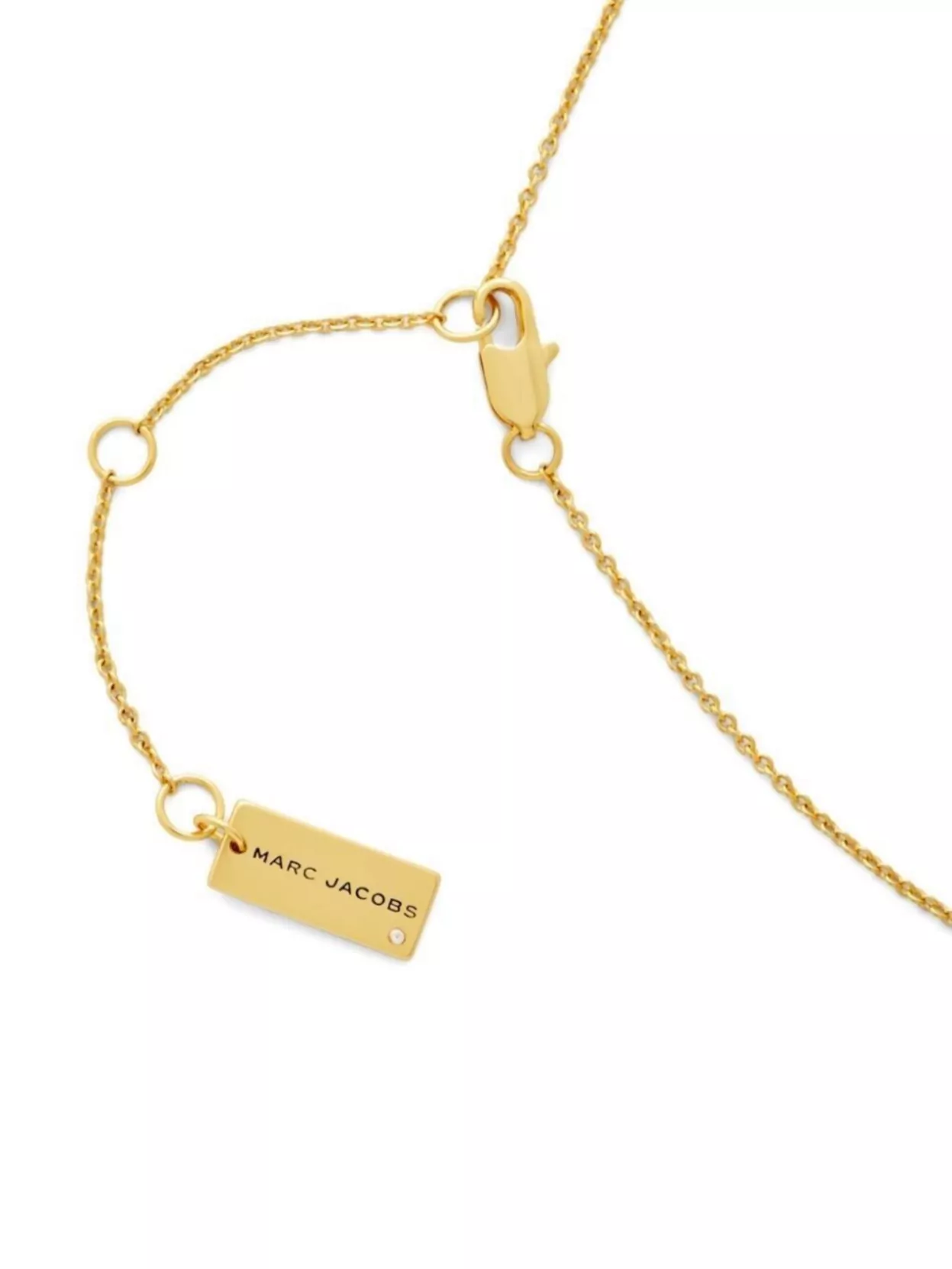 Marc Jacobs Button Pendant On Chain Necklace In Red