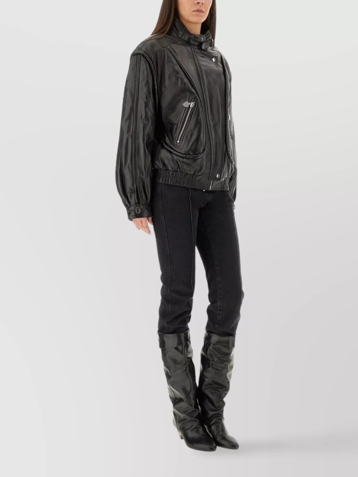 Isabel Marant Five-pocket Trousers With Belt Loops And Contrast Stitching In Black