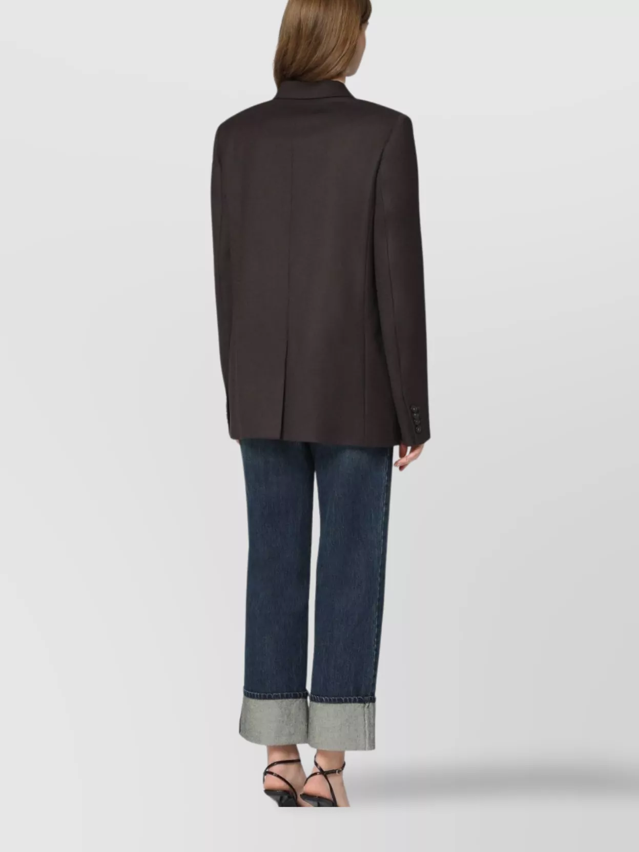 STELLA MCCARTNEY DOUBLE-BREASTED WOOL BLAZER WITH STRUCTURED SHOULDERS