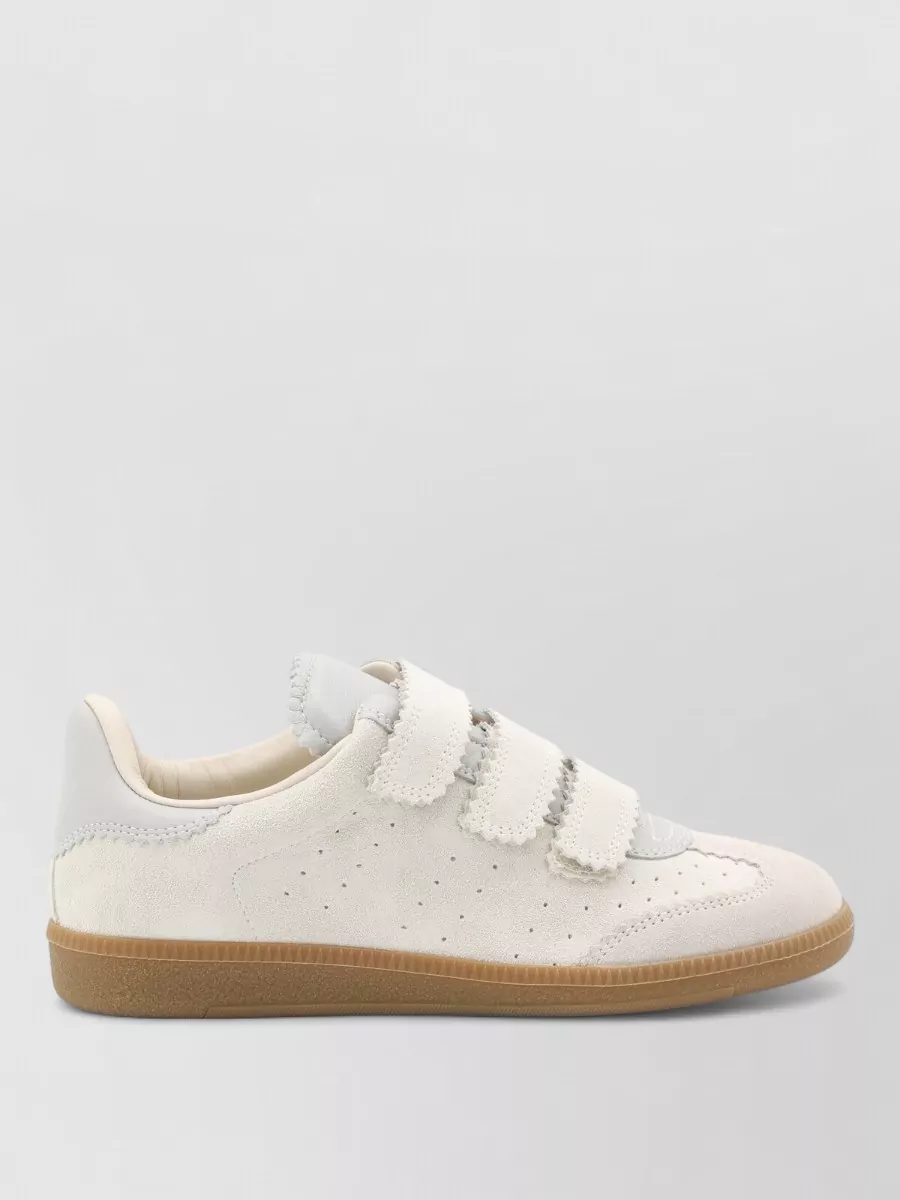 Isabel Marant Suede Low Top Sneakers Perforated Rubber Sole