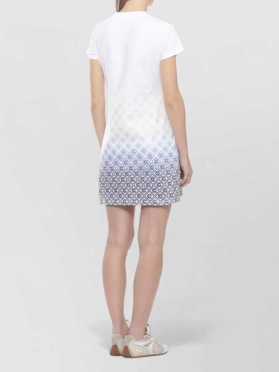 Casablanca Printed Cotton Mini Dress