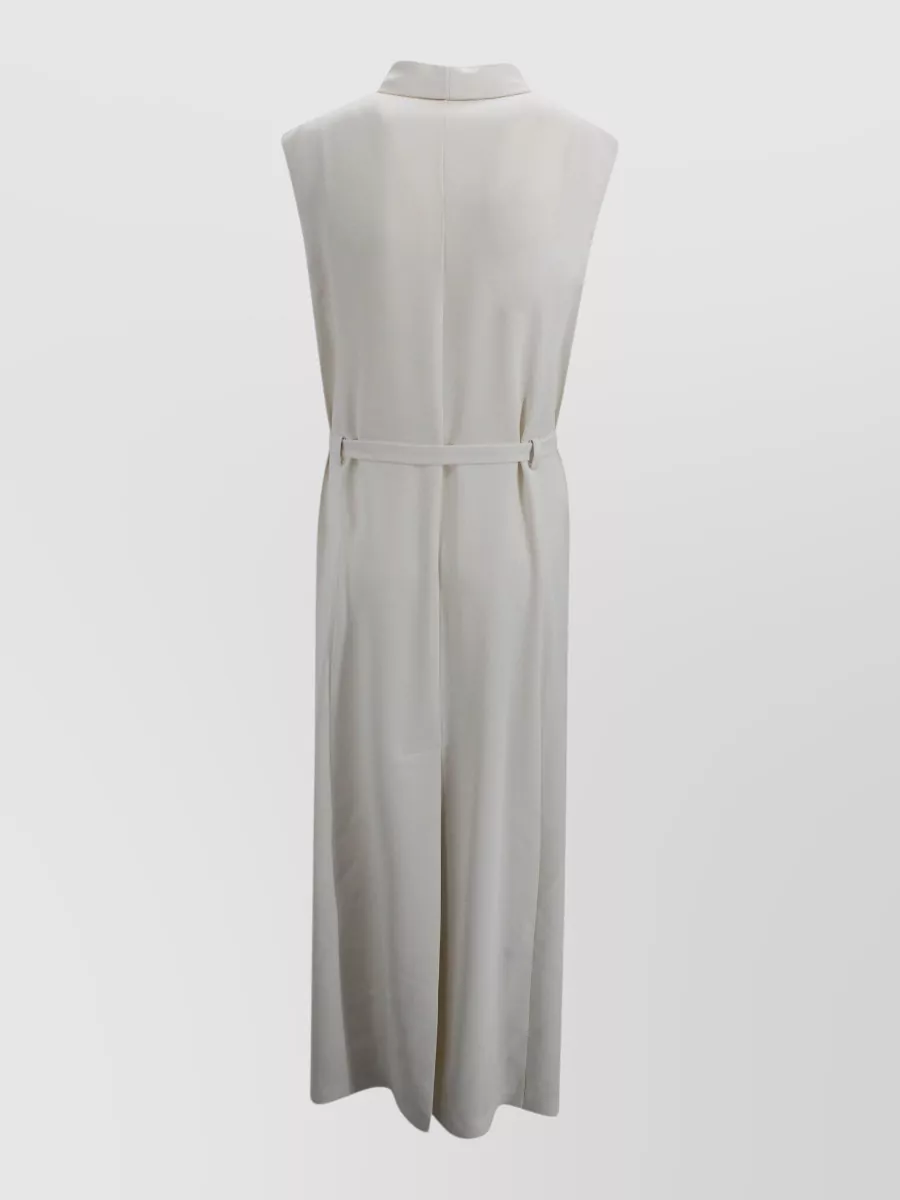 Parosh Sleeveless Belted Maxi Dress