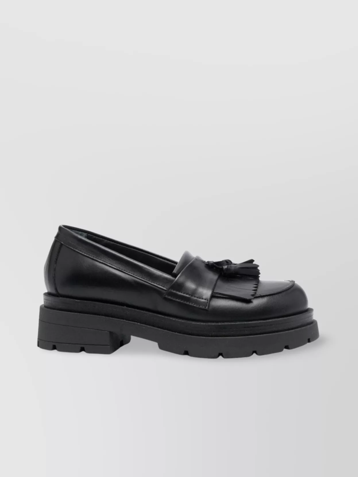 P.a.r.o.s.h Leather Loafers With Tassel Detail And Low Heel