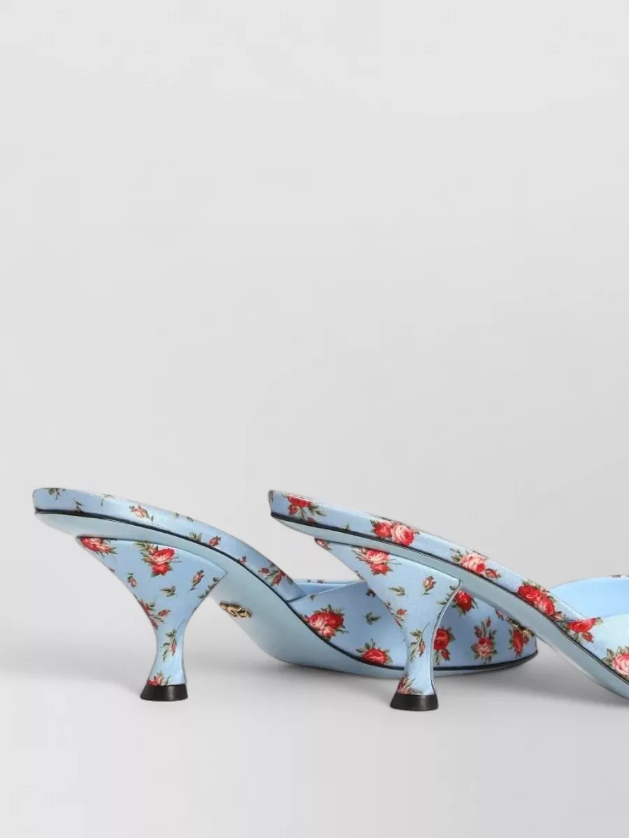Dolce&Gabbana Silk Floral-Print Mules