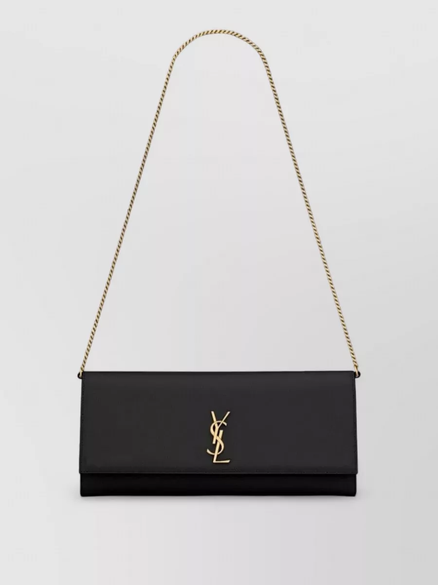Saint Laurent Kate Chain Clutch Grain De Poudre Leather