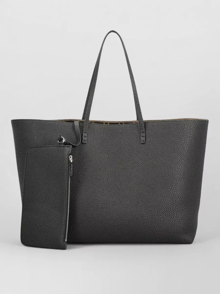 Fendi medium leather tote bag