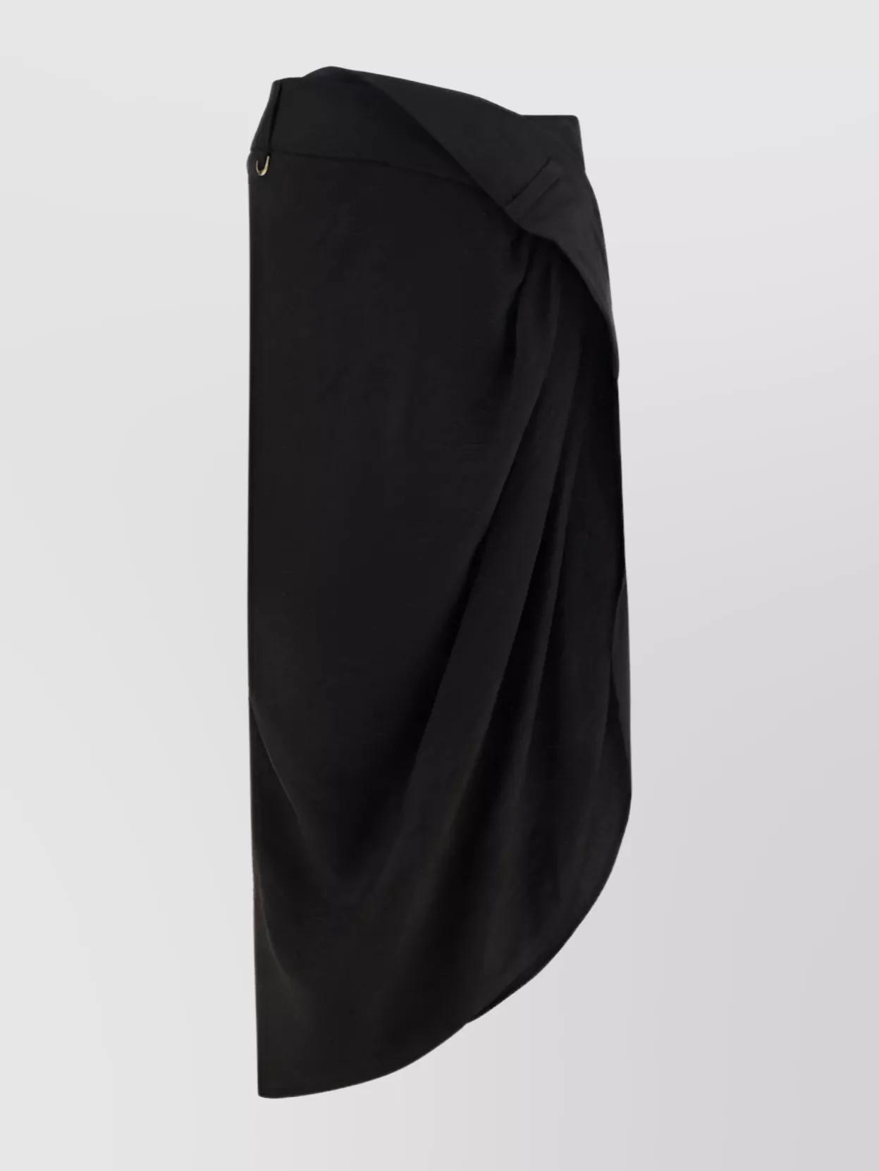 Shop Jacquemus Draped High-waisted Pencil Skirt