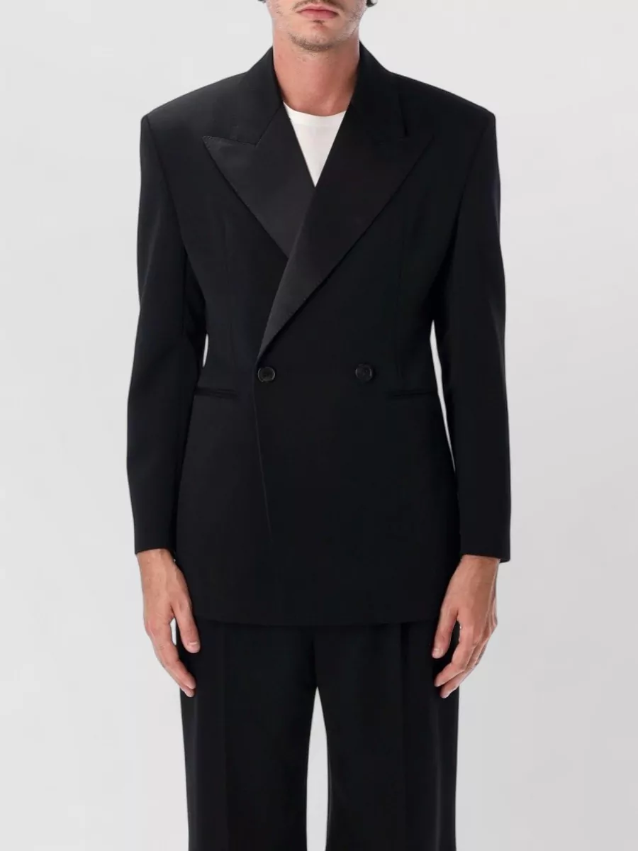 Saint Laurent wool double-breasted tuxedo jacket