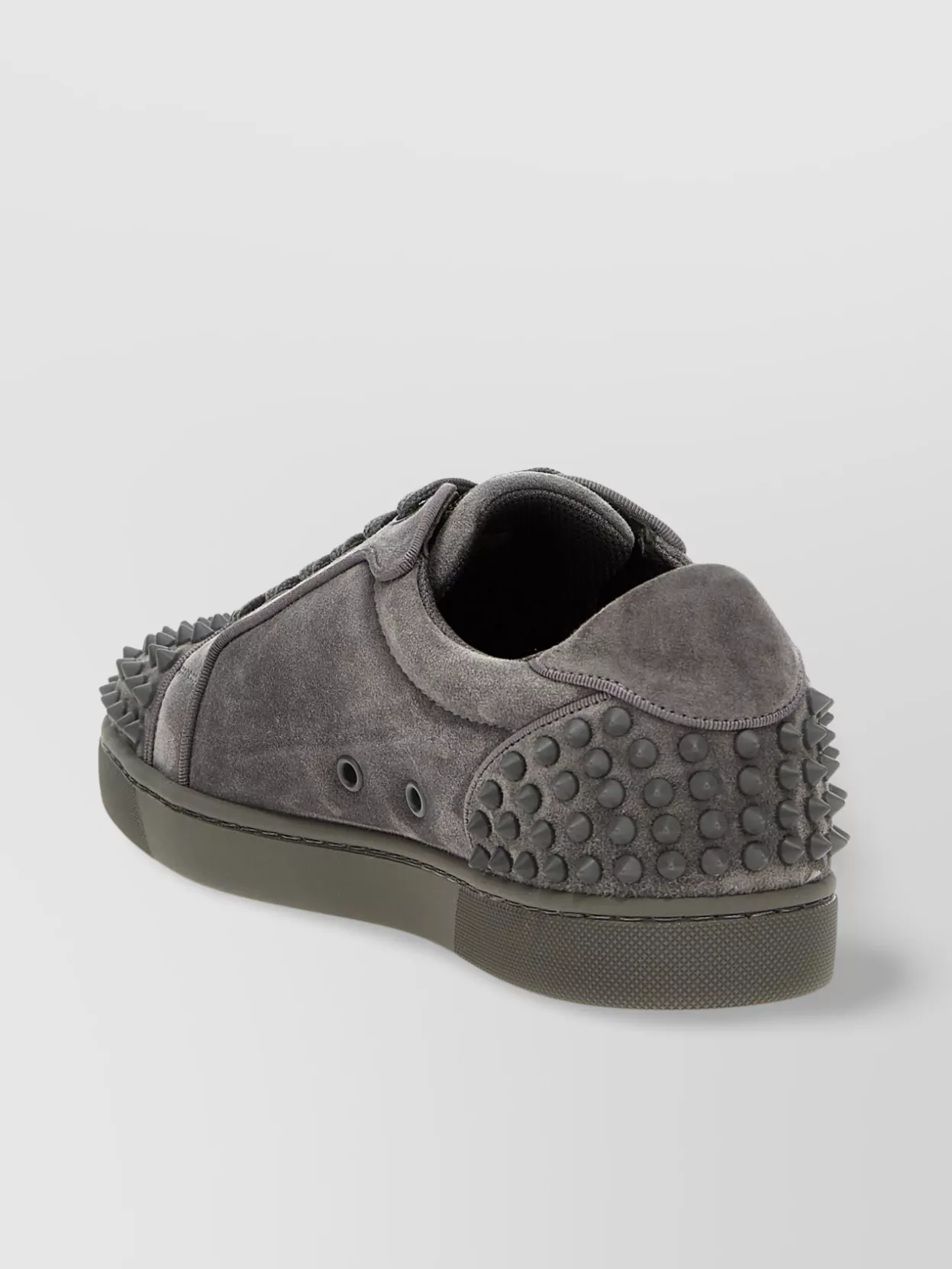 Christian Louboutin Studded Round Toe Rubber Sole Sneakers