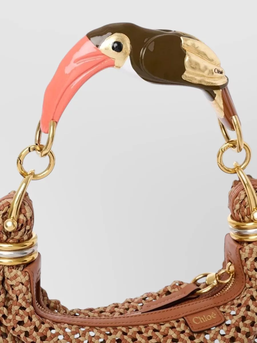 Chloé Bracelet Bag Raffia Shoulder Bag