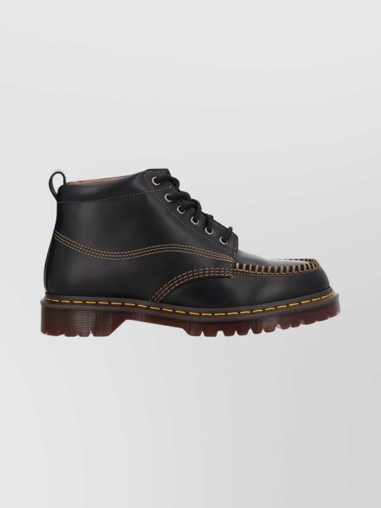 Dr Martens Stylish Boots With Contrast Stitching And Lug Sole