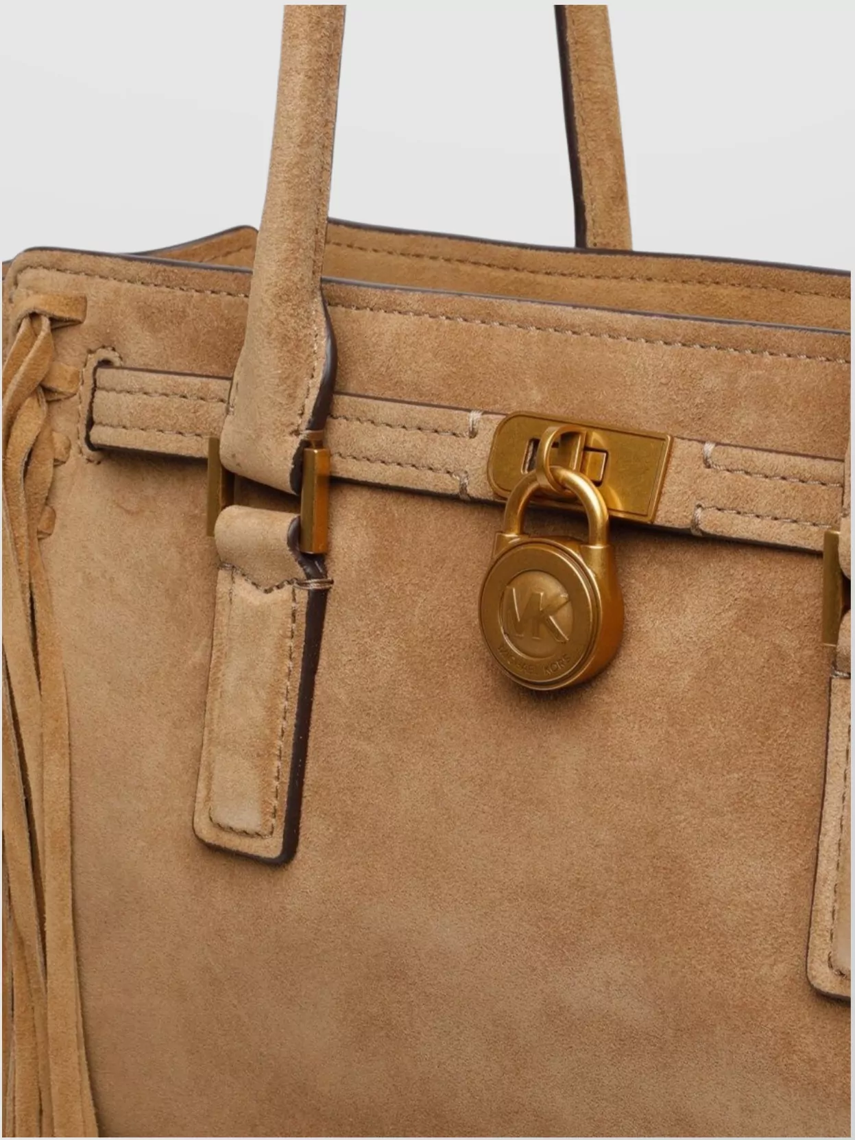 Michael Michael Kors Small Hamilton Suede Shoulder Bag