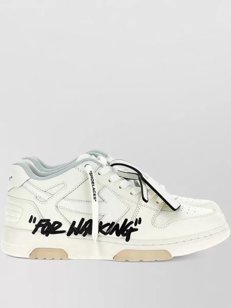 Off-White Leather Low-Top Sneakers