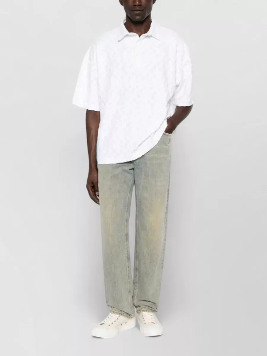 Gcds Jacquard Logo Terry Polo Shirt