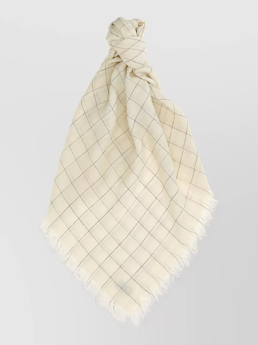 Totême Checked wool scarf