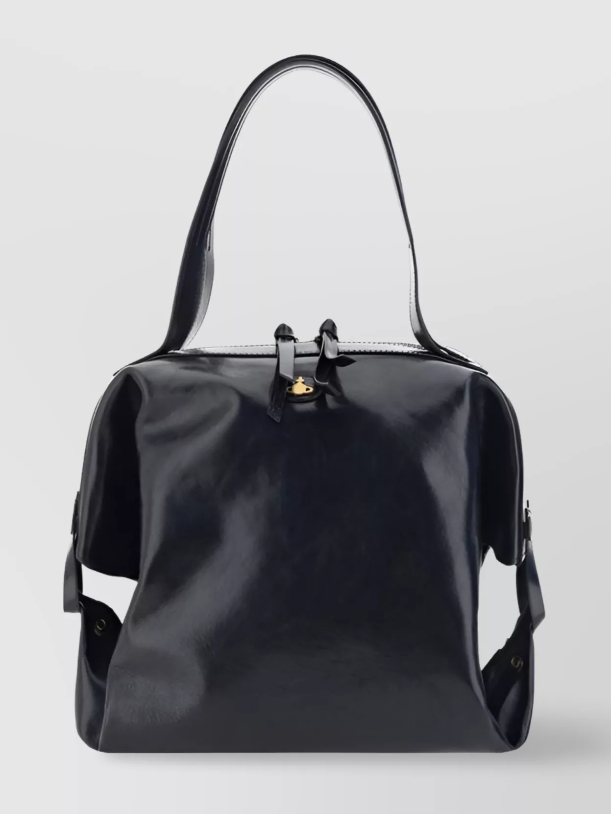 Shop Vivienne Westwood Adjustable Calfskin Shoulder Bag With Gold-tone Hardware