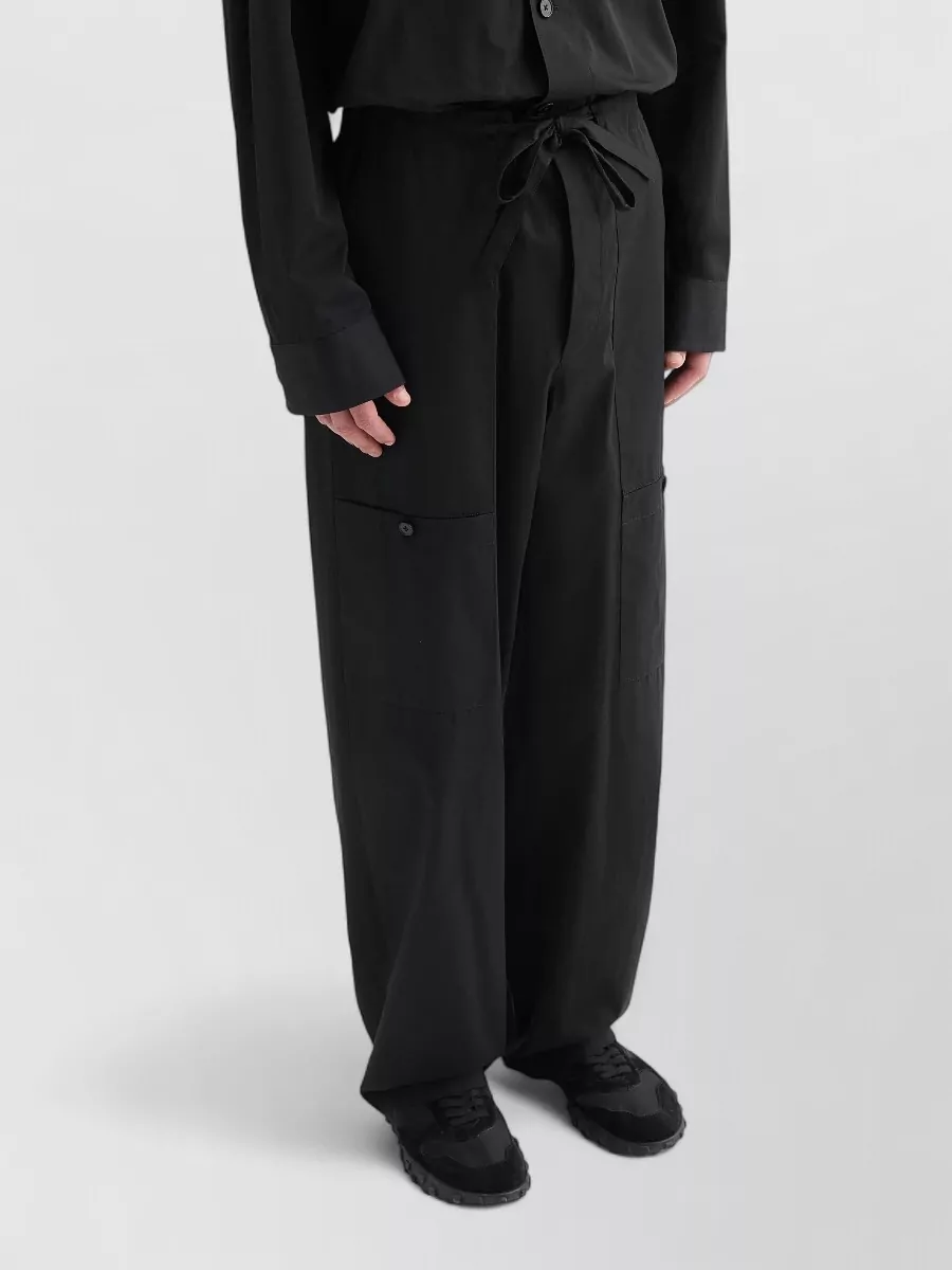 Jil Sander Wide Leg Trousers Full Length Buttoned Pockets