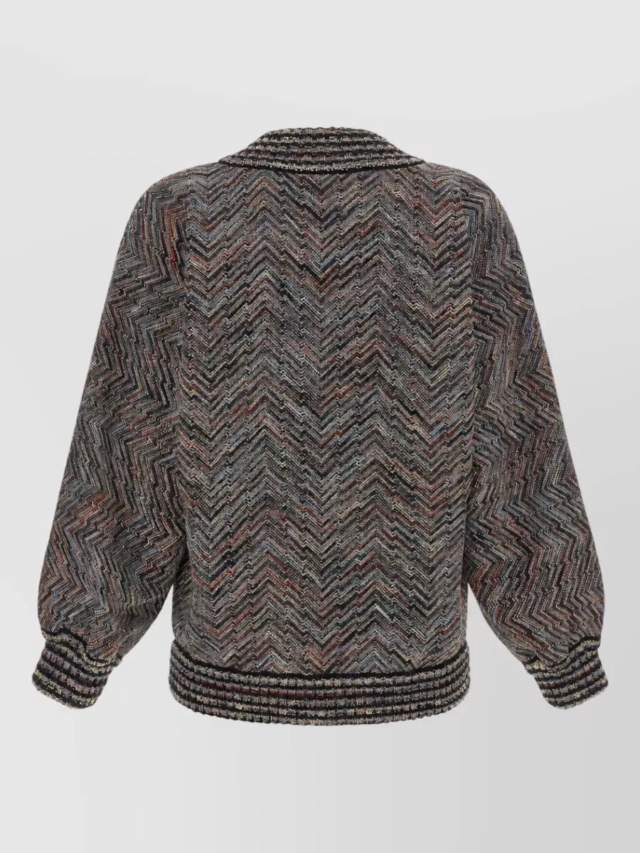 Missoni Chevron Knit Bomber Jacket