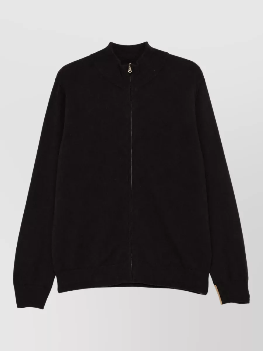 Paul Smith Cashmere ribbed zip-up cardigan