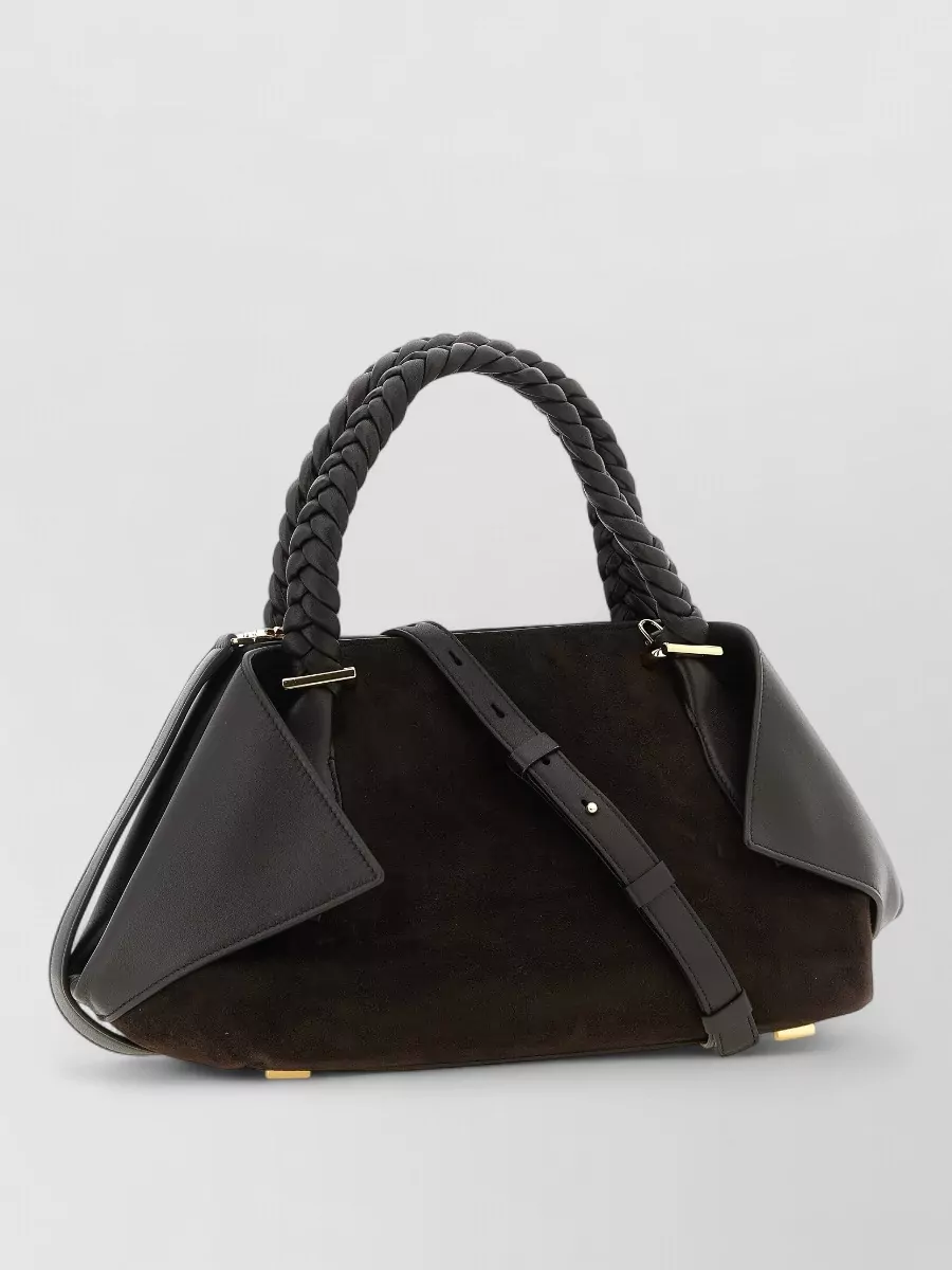 Ferragamo Small Suede And Leather Shoulder Bag