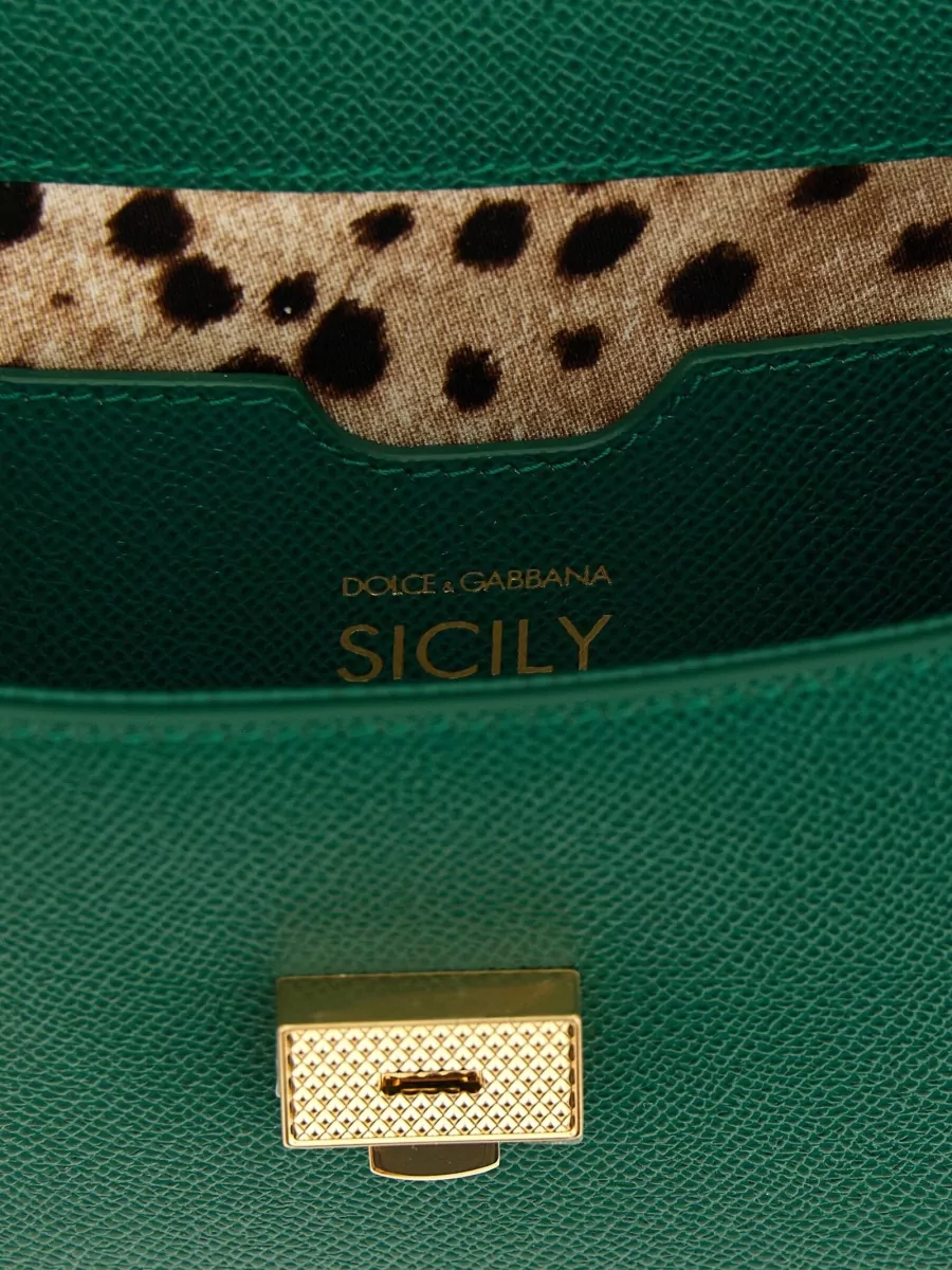 Dolce&Gabbana Sicily Small Leather Shoulder Bag