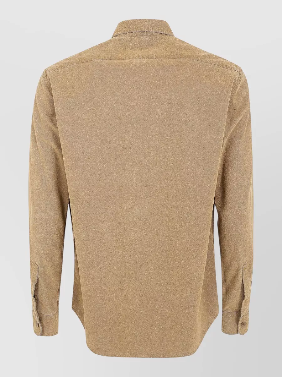 Aspesi Leather Slim-Fit Shirt