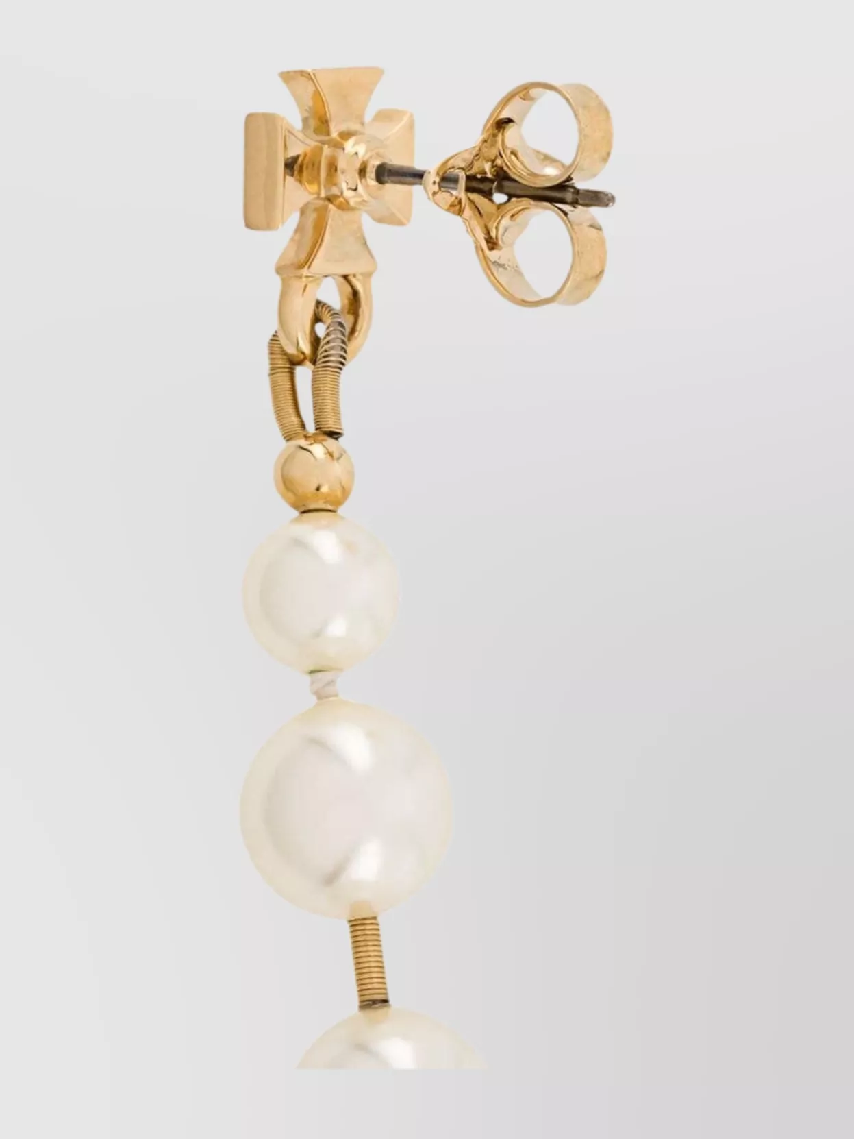 Vivienne Westwood Crystal Drop Earrings Faux-Pearl Detailing