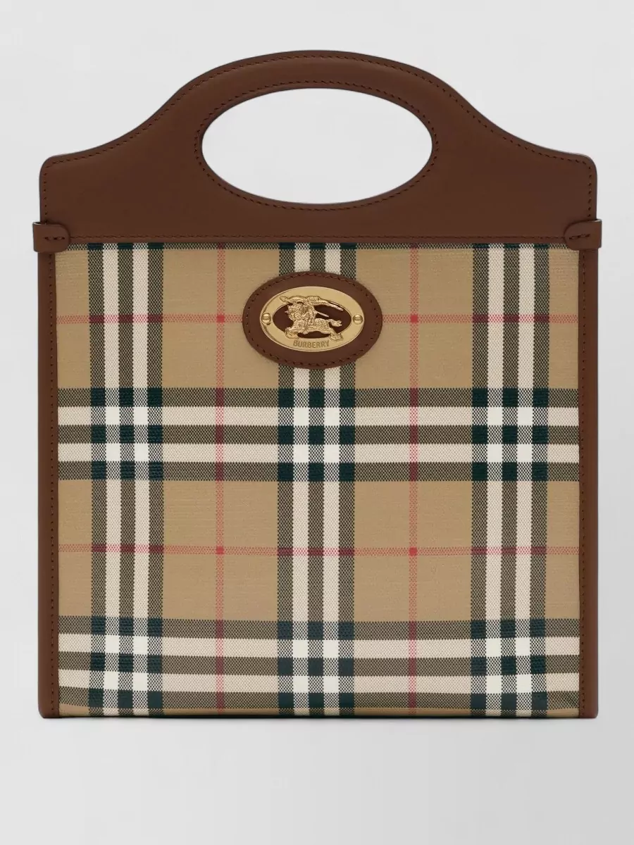 Burberry pocket mini coated canvas tote bag