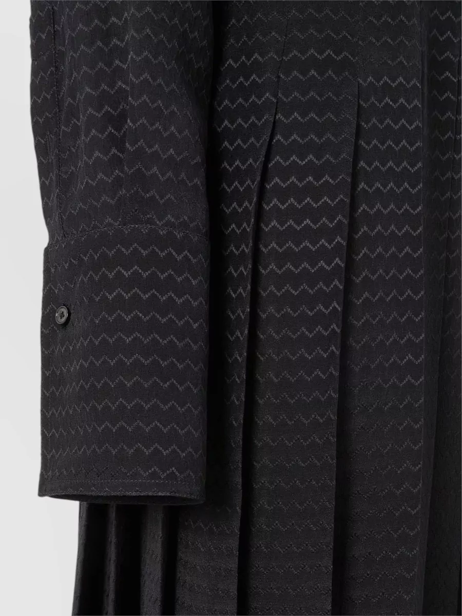 Fendi Silk Jacquard Midi Shirt Dress