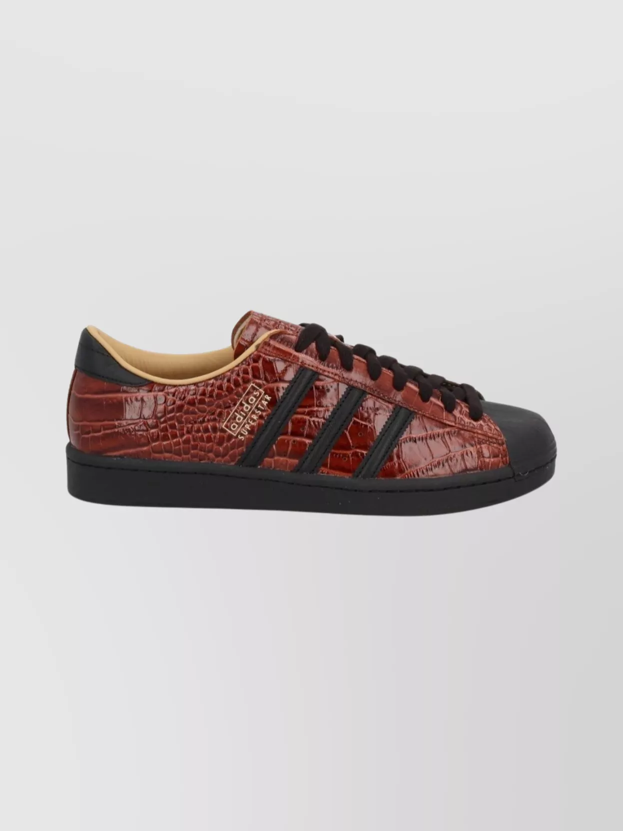 Adidas Originals Crocodile Texture Low-Top Sneakers With Rubber Sole