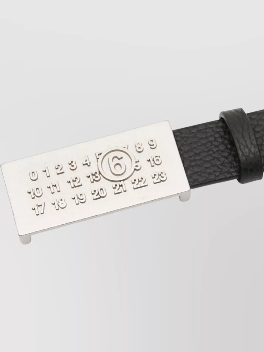 Mm6 Maison Margiela Numeric Belt Adjustable Texture Engraved Detail