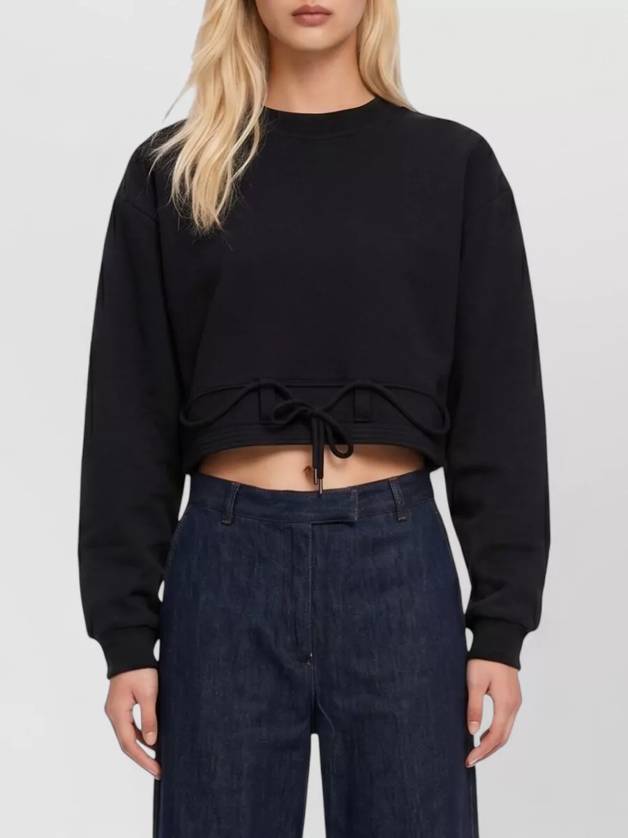 Dries Van Noten Cropped Drawstring Sweatshirt
