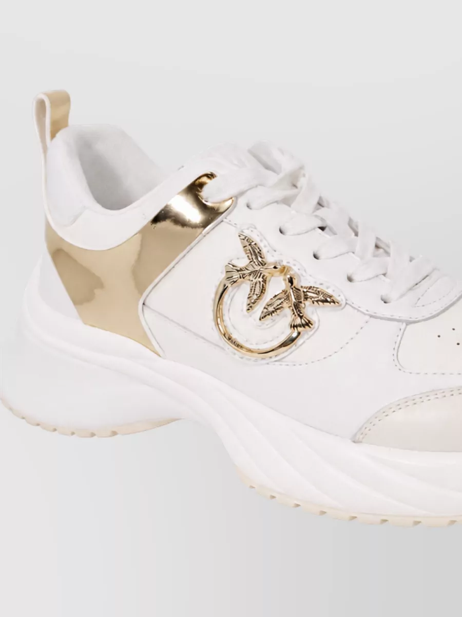 Pinko Leather Low-Top Sneakers
