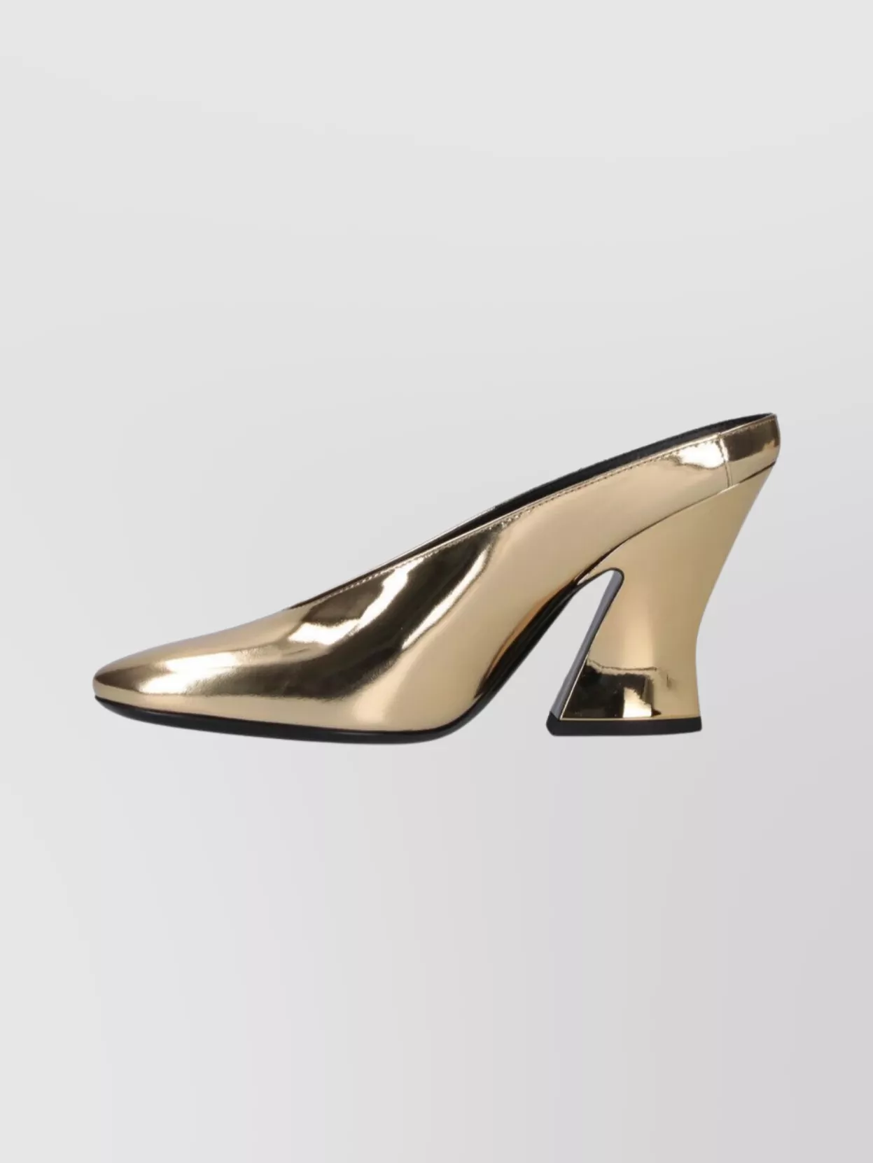 Givenchy Sculptural High Heel Mules With Metallic Finish