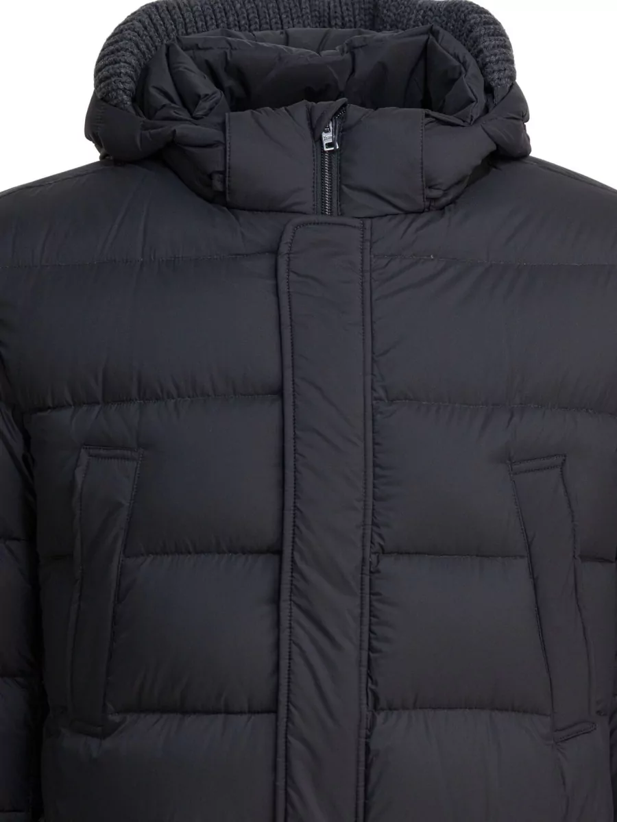 Herno Long Down Hooded Padded Coat