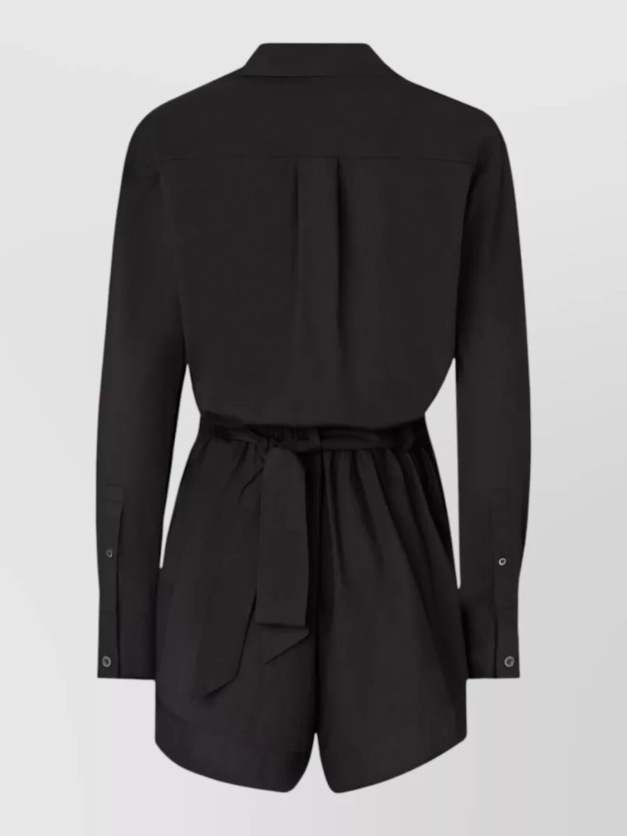 Pinko Silk Belted V-Neck Jumpsuit
