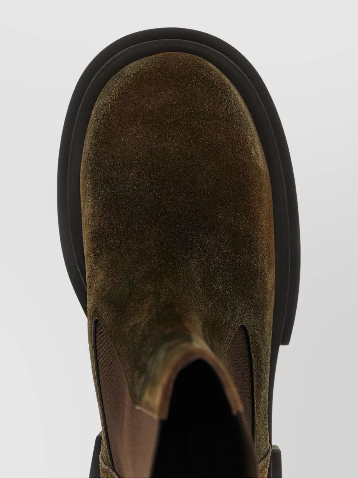 Rick Owens Chunky Sole Ankle Boots With Elastic Panels
