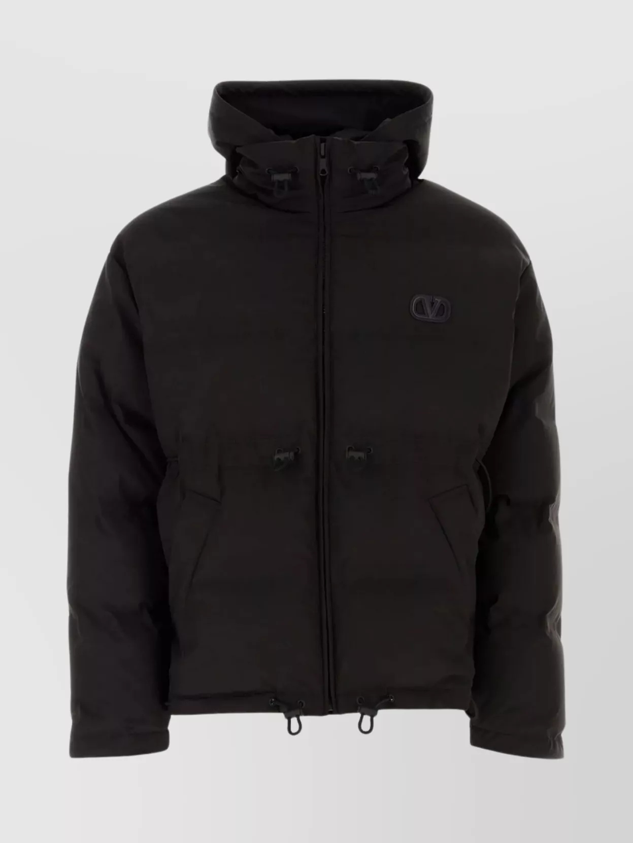 Shop Valentino Quilted Jacket With Adjustable Hem And Hood In Black