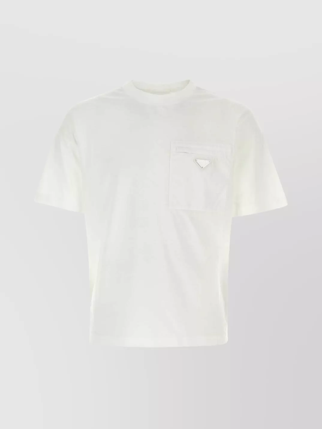 Prada Cotton Crew Neck T-shirt With Chest Pocket