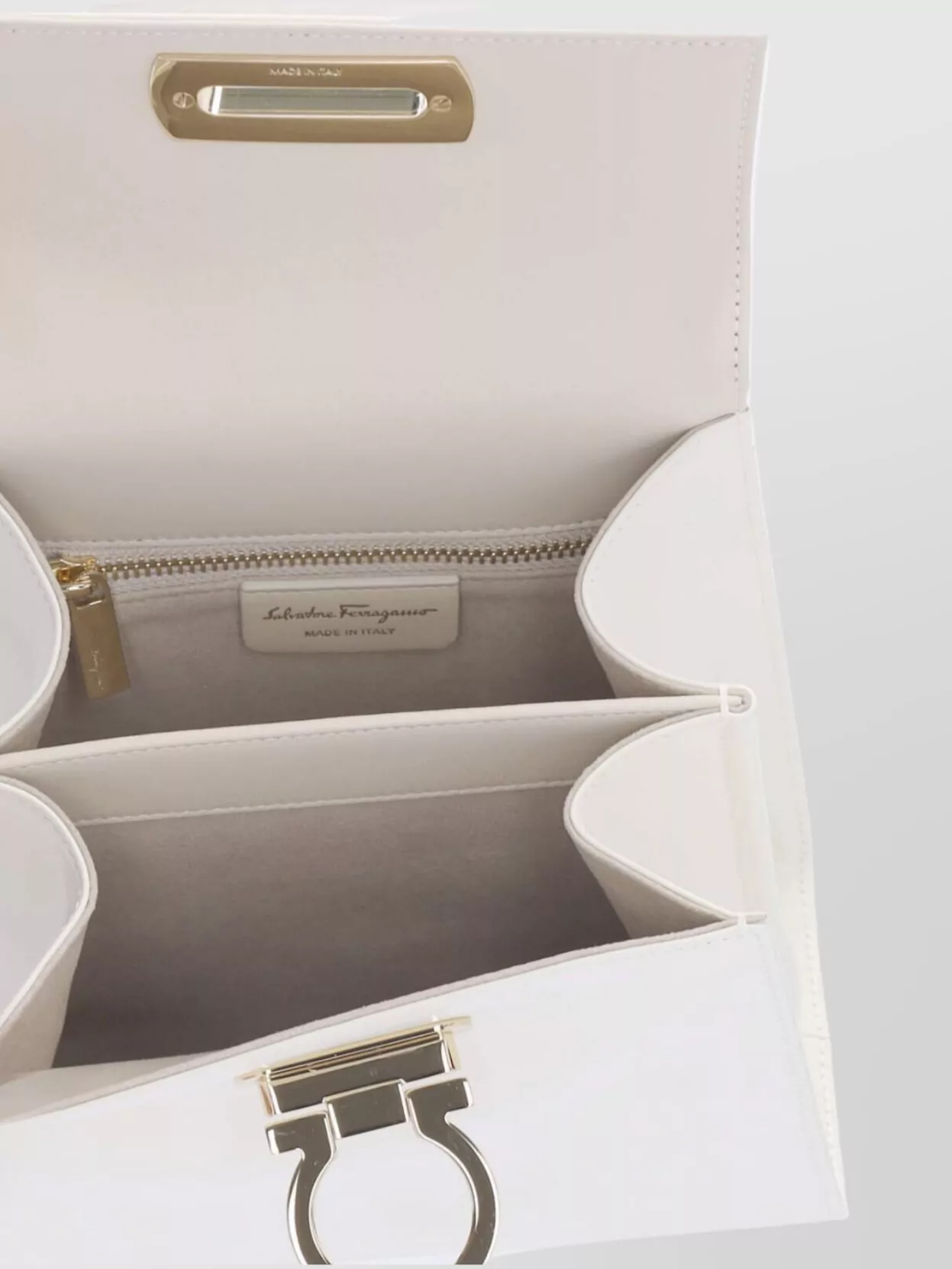 Ferragamo Structured Top Handle Shoulder Bag