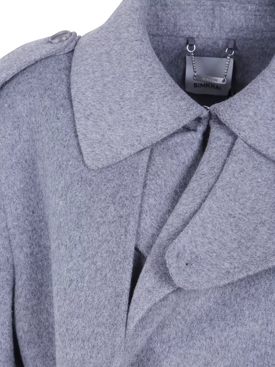 Simkhai Wool Belted Long Coat