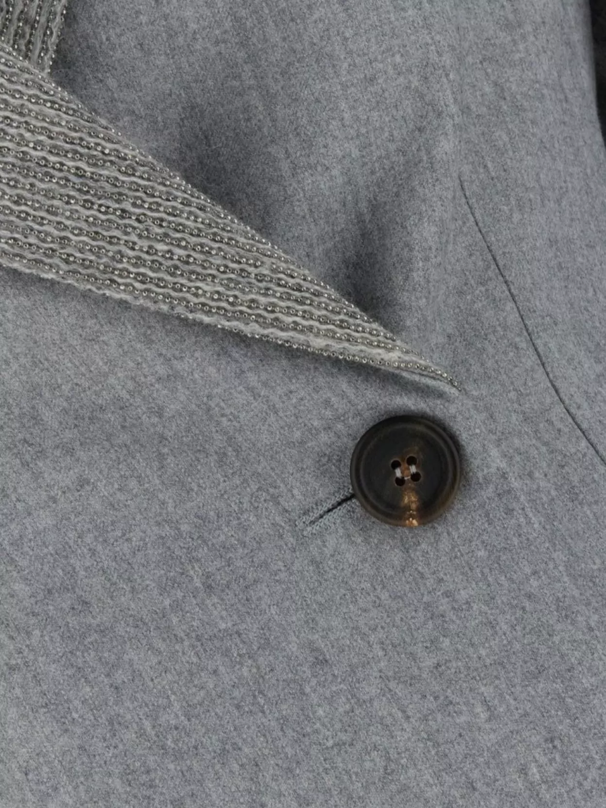 BRUNELLO CUCINELLI WOOL BLAZER WITH METAL PEAK LAPELS