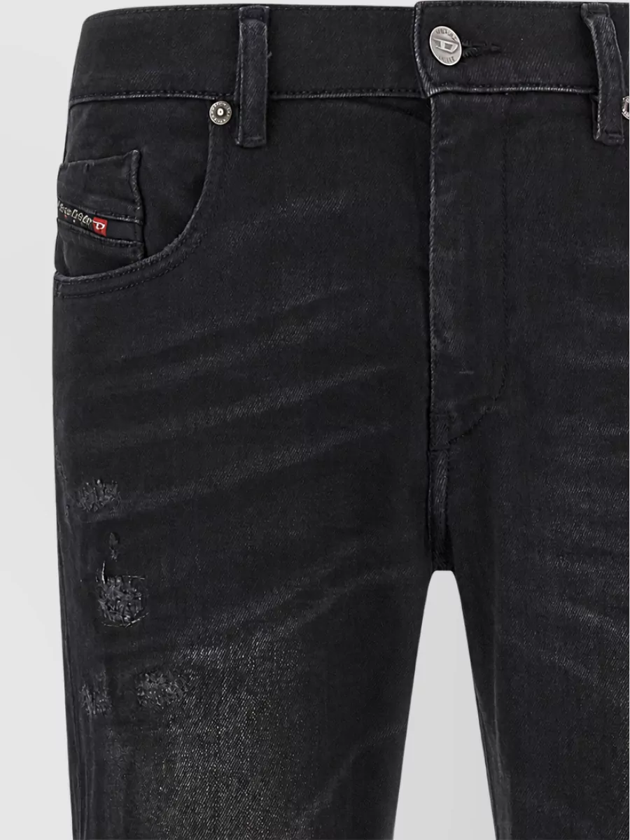 Diesel Denim Mid-Rise Tapered Jeans