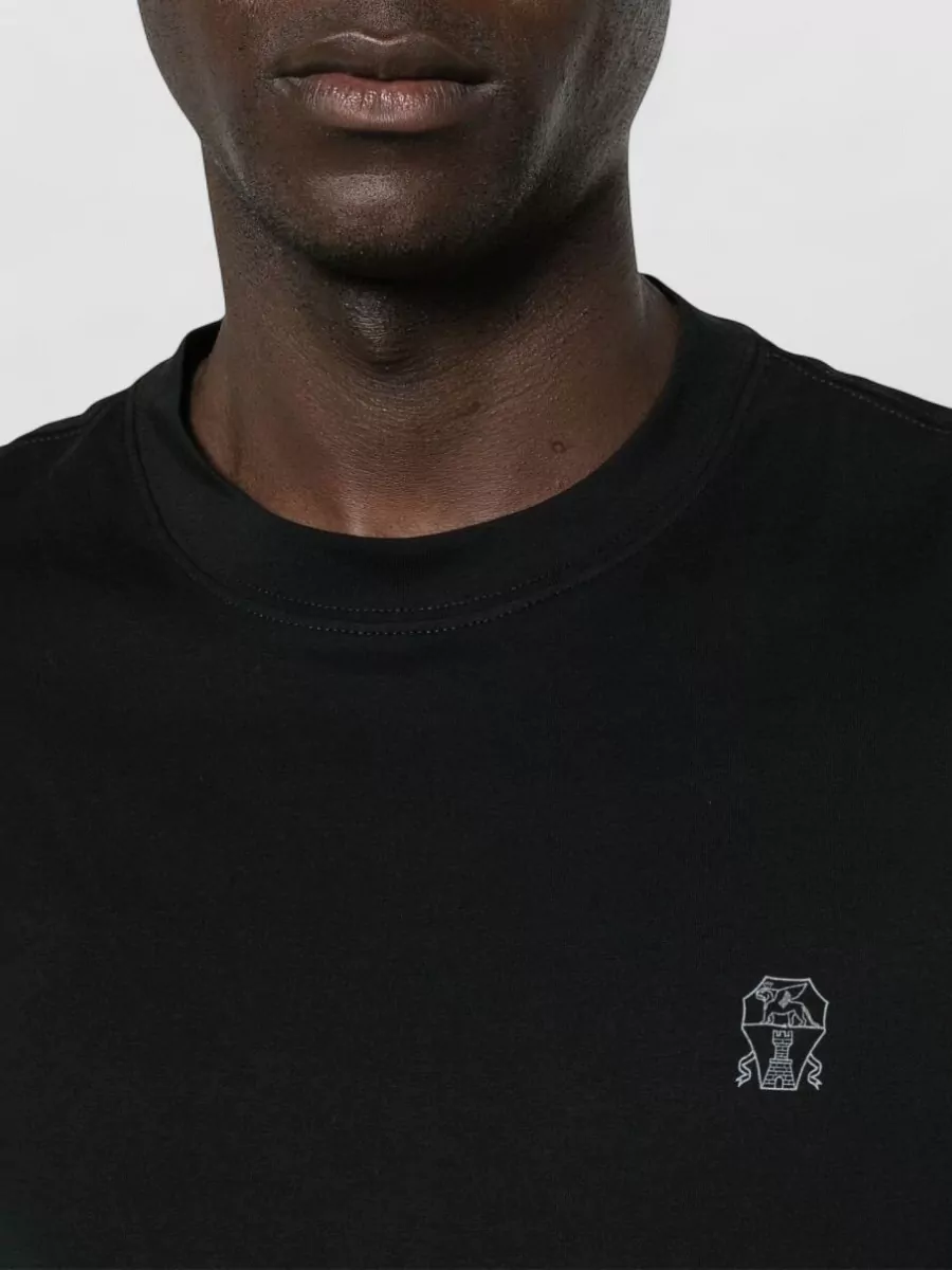 Brunello Cucinelli Cotton T-Shirt With Logo And Crew Neck
