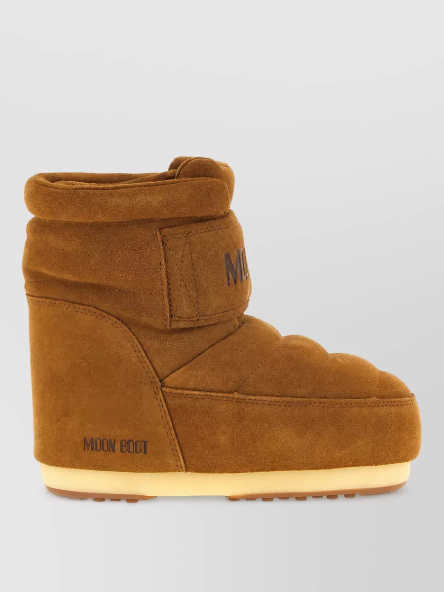 Moon Boot Suede Quilted Snow Boots