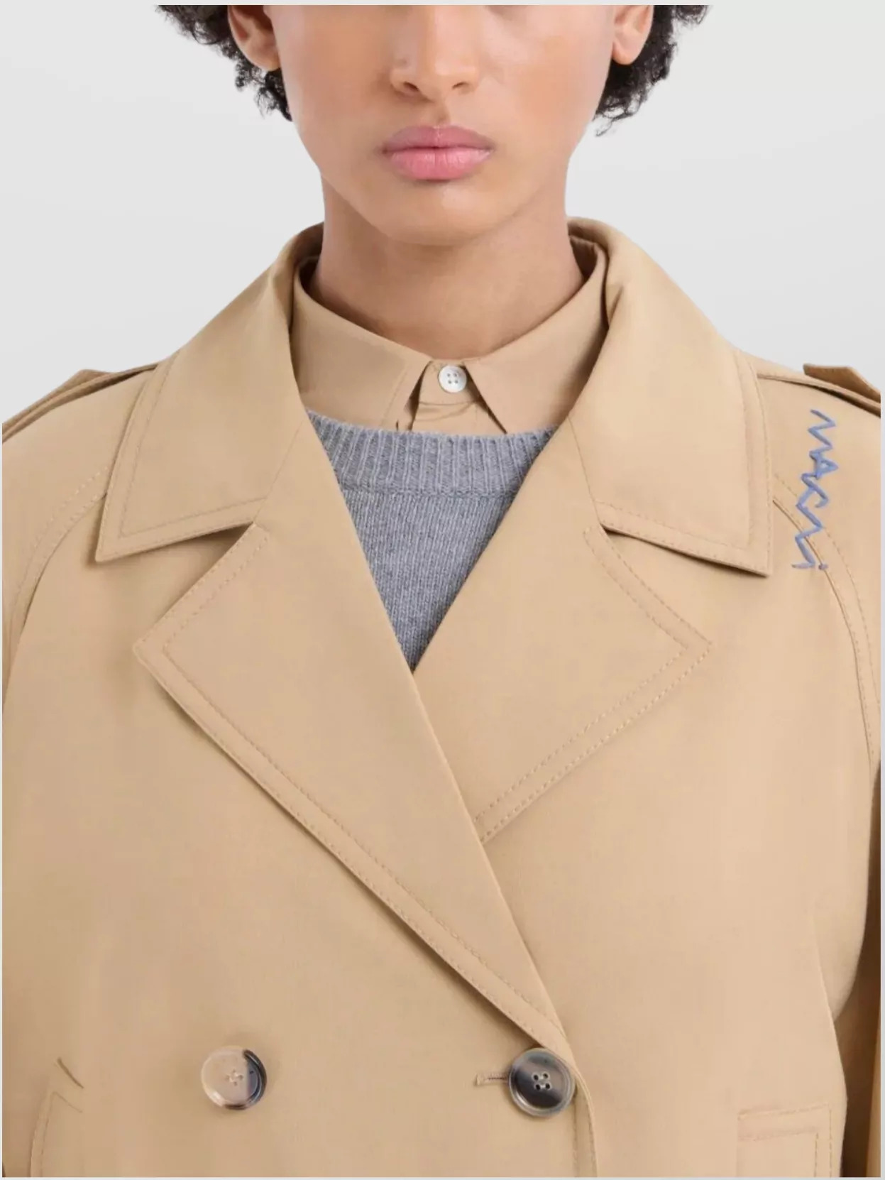Marni Waist Belted Lapel Jacket In Brown