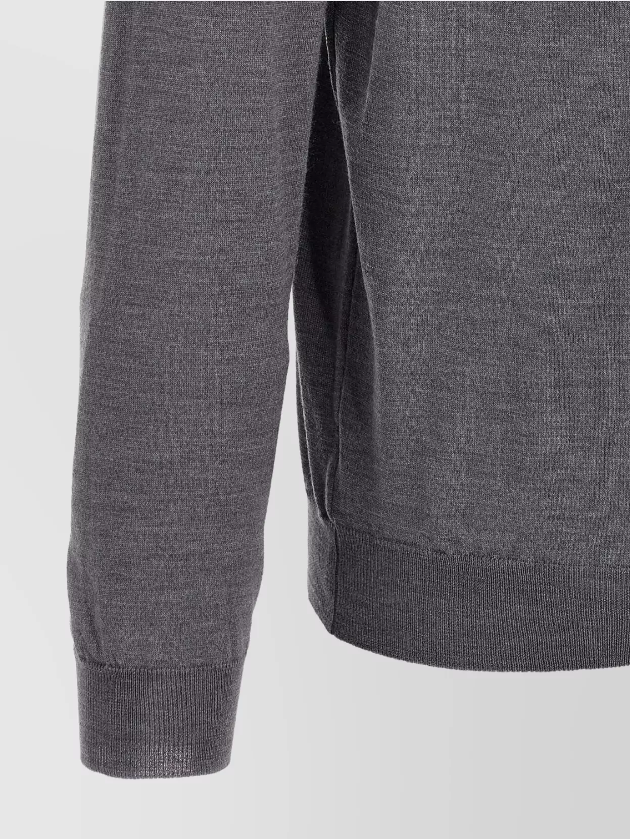 Zanone Wool Polo Shirt Collar Ribbed Cuffs Hem