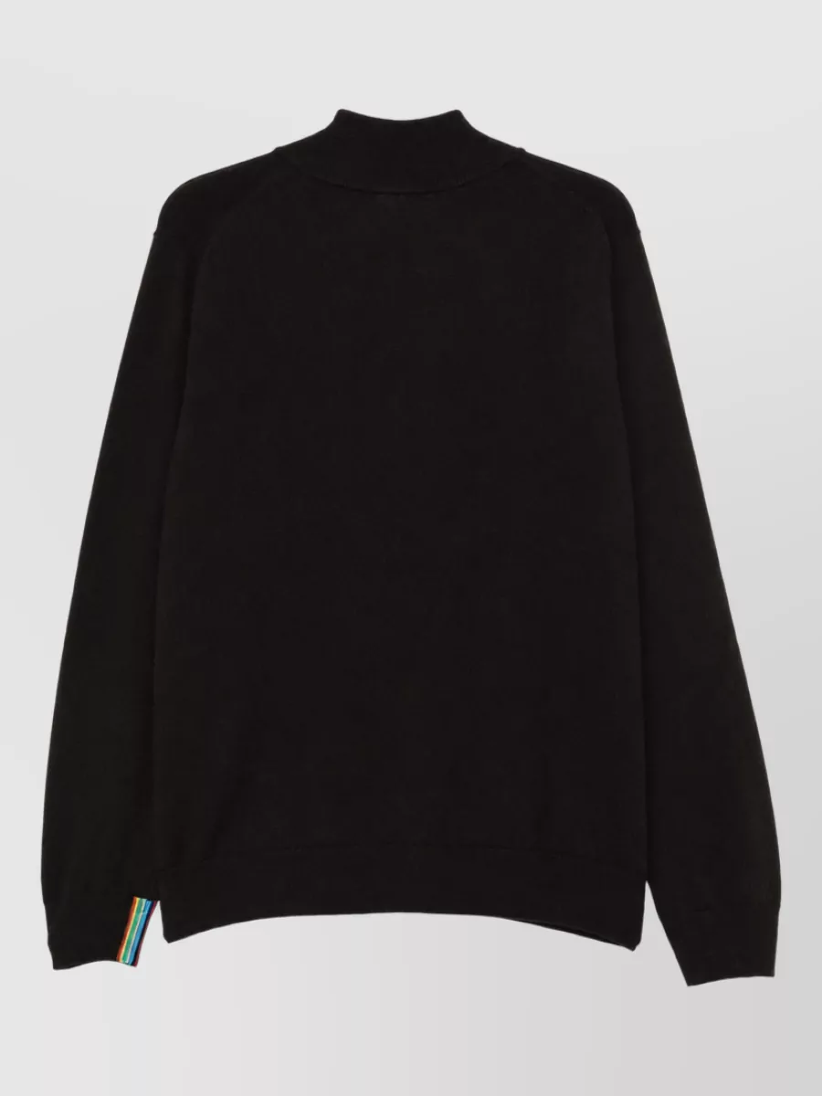Paul Smith Cashmere Ribbed Zip-Up Cardigan